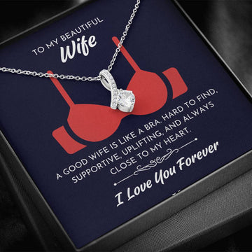 To My Beautiful Wife - Like a Bra - Alluring Beauty Necklace